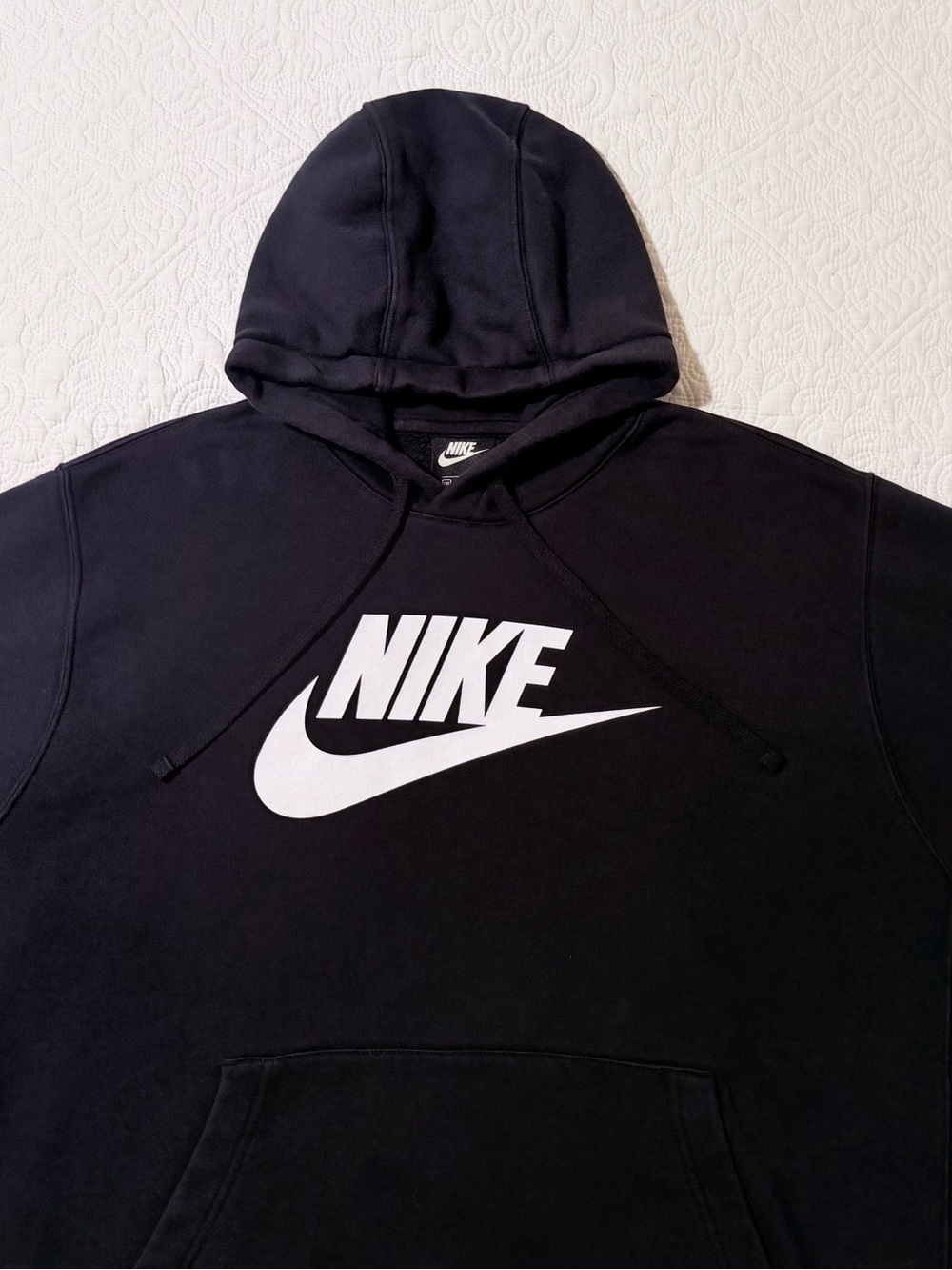 Nike | Sportswear Club Fleece | Black | Big Swoosh Pullover Hoodie | Size 2XL